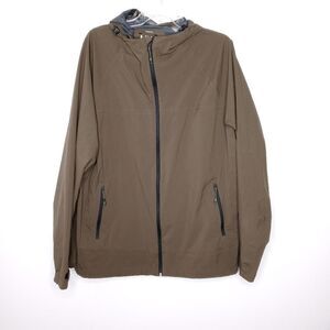 Hawke & Co olive green lightweight rain jacket
